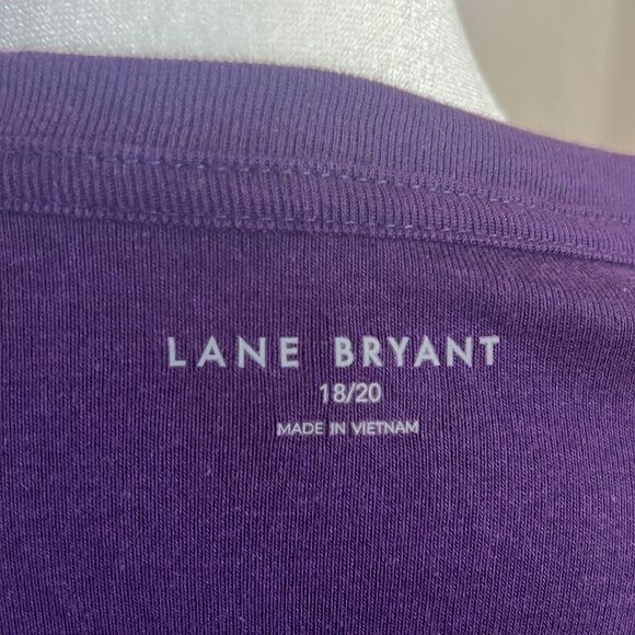 Lane Bryant Deep Purple Long Sleeve Round Neck T-Shirt ~ Size 18 / 20 - Picture 5 of 7